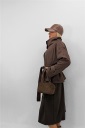 trench corto doppiopetto chamois